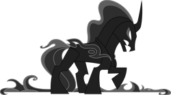Size: 8109x4494 | Tagged: safe, artist:chrzanek97, character:pony of shadows, species:pony, species:unicorn, episode:shadow play, g4, my little pony: friendship is magic, absurd resolution, darkness, male, one hoof raised, raised hoof, simple background, solo, stallion, transparent background, vector