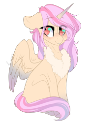 Size: 1182x1600 | Tagged: safe, artist:skimea, oc, oc only, oc:cotton, species:alicorn, species:pony, female, mare, simple background, sitting, solo, transparent background