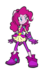 Size: 600x1000 | Tagged: safe, artist:rvceric, character:pinkie pie, episode:super squad goals, g4, my little pony: equestria girls, my little pony:equestria girls, clothing, crystal guardian, female, ponied up, simple background, solo, transparent background
