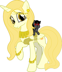 Size: 2600x3036 | Tagged: safe, artist:eagle1division, oc, oc only, oc:sunny's heart, oc:swift bolt, species:alicorn, species:pony, alicorn oc, clothing, female, gold, jewelry, looking at you, mare, plushie, sash, simple background, solo, toga, transparent background, vector