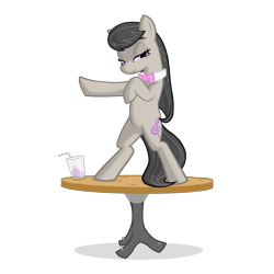 Size: 4352x4352 | Tagged: safe, artist:slackerburst, character:dj pon-3, character:octavia melody, character:vinyl scratch, absurd resolution, bedroom eyes, dancing, eye reflection, table, table dancing