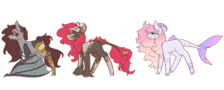 Size: 1024x415 | Tagged: safe, artist:akiiichaos, oc, oc only, species:earth pony, species:pony, amputee, female, horns, mare, original species, prosthetic limb, prosthetics, shark pony, simple background, steampunk, transparent background, wyvern