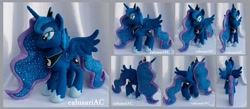 Size: 3160x1376 | Tagged: safe, artist:calusariac, character:princess luna, species:alicorn, species:pony, irl, photo, plushie, solo