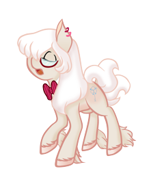 Size: 1945x2000 | Tagged: safe, artist:dookin, oc, oc:nemo von silver, species:earth pony, species:pony, bow tie, clothing, cute, eyes closed, piercing, simple background, transparent background