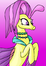 Size: 565x800 | Tagged: safe, artist:mojo1985, character:ocean flow, species:pony, species:seapony (g4), episode:surf and/or turf, g4, my little pony: friendship is magic, female, mare, purple background, simple background, solo