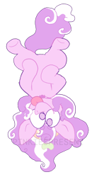 Size: 896x1722 | Tagged: safe, artist:pinkiespresent, character:screwball, species:earth pony, species:pony, female, mare, silly, simple background, solo, tongue out, transparent background, upside down
