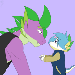 Size: 1688x1688 | Tagged: safe, artist:moonakart13, artist:moonaknight13, character:spike, oc, oc:swift onyx, parent:princess celestia, parent:spike, parents:spikelestia, species:dracony, species:dragon, species:pony, adorable face, baby, clothing, cute, freckles, hybrid, infant, interspecies offspring, mixed breed, next generation, offspring, scales, smiling, tongue out