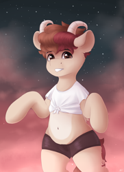Size: 1444x2000 | Tagged: safe, artist:spirit-dude, oc, oc only, belly button, bipedal, femboy, male, solo