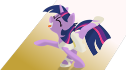 Size: 1925x1080 | Tagged: safe, artist:eagle1division, character:twilight sparkle, species:pony, species:unicorn, ballerina, ballet slippers, clothing, cute, dancing, do the sparkle, eyes closed, female, gradient background, majestic as fuck, mare, raised hoof, shoes, simple background, solo, tongue out, transparent background, tutu, twiabetes, twilarina, vector