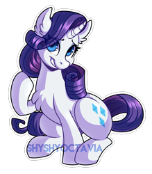 Size: 2373x2713 | Tagged: safe, artist:shyshyoctavia, character:rarity, species:pony, species:unicorn, chest fluff, female, mare, outline, simple background, sitting, solo, transparent background