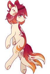Size: 2048x3000 | Tagged: safe, artist:cinnamontee, oc, oc:kitsune, species:pony, female, high res, kitsune pony, mare, mask, multiple tails, original species, simple background, solo, transparent background, underhoof