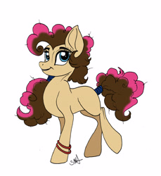 Size: 4080x4460 | Tagged: safe, artist:celestial-rainstorm, oc, oc:confetti cake, parent:cheese sandwich, parent:pinkie pie, parents:cheesepie, species:earth pony, species:pony, absurd resolution, female, mare, offspring, simple background, solo, white background