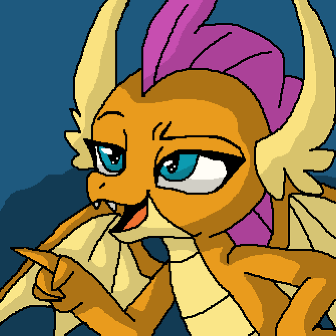 Size: 670x670 | Tagged: safe, artist:mojo1985, character:smolder, species:dragon, animated, dragoness, eye shimmer, female, gif, pixel art, shading