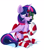 Size: 4708x5291 | Tagged: safe, artist:taneysha, character:twilight sparkle, character:twilight sparkle (alicorn), species:alicorn, species:pony, g4, absurd resolution, chest fluff, christmas, clothing, cute, dawwww, female, holiday, horn impalement, leg fluff, mare, mistletoe, open mouth, raised hoof, ribbon, simple background, sitting, socks, solo, stockings, striped socks, thigh highs, three quarter view, twiabetes, white background