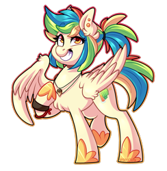Size: 2397x2458 | Tagged: safe, artist:shyshyoctavia, oc, oc only, oc:fruit punch, species:pegasus, species:pony, female, grin, high res, mare, simple background, smiling, solo, transparent background