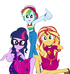 Size: 1924x2048 | Tagged: safe, artist:php77, edit, edited screencap, editor:php77, screencap, character:rainbow dash, character:sunset shimmer, character:twilight sparkle, character:twilight sparkle (scitwi), species:eqg human, episode:i'm on a yacht, g4, my little pony: equestria girls, my little pony:equestria girls, spoiler:eqg series (season 2), geode of empathy, magical geodes, not a vector