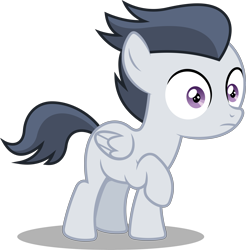 Size: 7502x7628 | Tagged: safe, artist:chrzanek97, character:rumble, species:pegasus, species:pony, episode:marks and recreation, g4, my little pony: friendship is magic, absurd resolution, colt, male, raised hoof, simple background, solo, transparent background, underhoof, vector