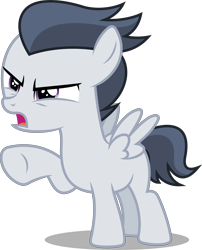 Size: 6466x7992 | Tagged: safe, artist:chrzanek97, character:rumble, species:pegasus, species:pony, episode:marks and recreation, g4, my little pony: friendship is magic, absurd resolution, angry, male, open mouth, raised hoof, simple background, solo, transparent background, underhoof, vector