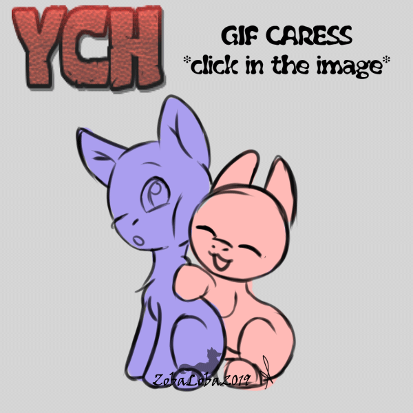 Size: 600x600 | Tagged: safe, artist:zobaloba, oc, species:pony, advertisement, animated, auction, caress, commission, couple, cute, frame by frame, gif, your character here