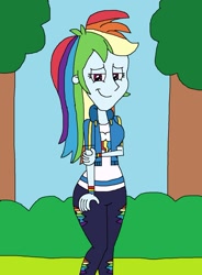 Size: 1073x1457 | Tagged: safe, artist:hunterxcolleen, character:rainbow dash, my little pony:equestria girls, female, solo