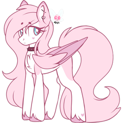 Size: 2048x2048 | Tagged: safe, artist:cinnamontee, oc, species:pegasus, species:pony, female, mare, parasprite, simple background, solo, transparent background, two toned wings