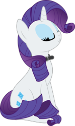 Size: 1756x2938 | Tagged: safe, artist:eagle1division, character:rarity, species:pony, species:unicorn, behaving like a cat, collar, eyes closed, female, mare, regal, simple background, sitting, solo, transparent background, vector