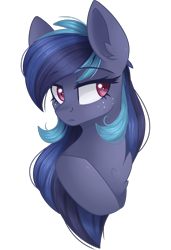 Size: 2048x3000 | Tagged: safe, artist:cinnamontee, oc, oc:swift star, species:pony, bust, female, mare, portrait, simple background, solo, transparent background