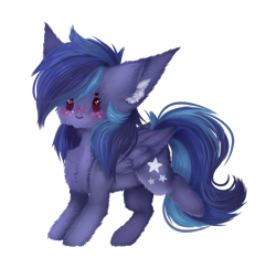 Size: 1641x1601 | Tagged: safe, alternate version, artist:honeybbear, oc, oc:swift star, species:pegasus, species:pony, background removed, chibi, female, fluffy, mare, simple background, solo, transparent background