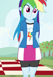 Size: 1280x1846 | Tagged: safe, artist:philelmago, character:rainbow dash, equestria girls:friendship games, equestria girls:rainbow rocks, g4, my little pony: equestria girls, my little pony:equestria girls, everfree forest, female, solo