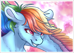 Size: 848x607 | Tagged: safe, artist:gaelledragons, character:rainbow dash, species:pegasus, species:pony, female, mare, solo