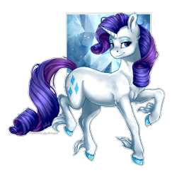 Size: 3000x3000 | Tagged: safe, artist:gaelledragons, character:rarity, species:pony, species:unicorn, female, horse, mare, simple background, smiling, solo, transparent background, unshorn fetlocks, white outline
