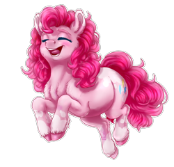 Size: 3120x3000 | Tagged: safe, artist:gaelledragons, character:pinkie pie, species:earth pony, species:pony, female, happy, high res, mare, simple background, solo, transparent background