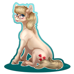 Size: 4000x4000 | Tagged: safe, artist:gaelledragons, oc, oc:vital sparkle, species:earth pony, species:pony, blushing, female, glasses, mare, solo, tongue out