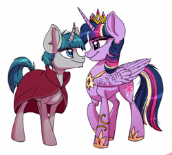 Size: 5096x4588 | Tagged: safe, artist:celestial-rainstorm, character:stygian, character:twilight sparkle, character:twilight sparkle (alicorn), species:alicorn, species:pony, absurd resolution, female, male, shipping, simple background, story included, straight, twigian, twiligian, white background