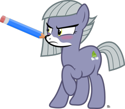 Size: 1475x1287 | Tagged: safe, artist:anime-equestria, character:limestone pie, species:earth pony, species:pony, angry, blushing, cute, drawing, female, limabetes, mare, pencil, raised hoof, simple background, solo, transparent background, vector