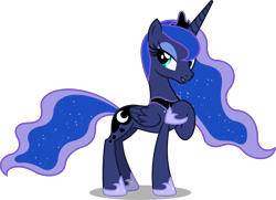 Size: 10000x7243 | Tagged: safe, artist:chrzanek97, character:princess luna, species:alicorn, species:pony, episode:a royal problem, g4, my little pony: friendship is magic, .svg available, absurd resolution, cutie mark, female, mare, open mouth, pointing at self, simple background, solo, transparent background, vector