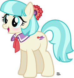 Size: 1218x1292 | Tagged: safe, artist:anime-equestria, character:coco pommel, species:earth pony, species:pony, g4, blushing, cocobetes, cute, female, happy, mare, simple background, solo, transparent background, vector