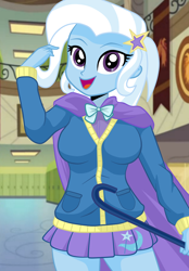 Size: 1200x1729 | Tagged: safe, artist:philelmago, edit, character:trixie, my little pony:equestria girls, cute, diatrixes, female, solo