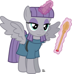Size: 1501x1545 | Tagged: safe, artist:anime-equestria, character:maud pie, species:alicorn, species:pony, alicornified, clothing, cute, dress, eyeshadow, female, horn, magic, makeup, mare, maudabetes, maudicorn, race swap, rock, smiling, solo, staff, when she smiles, wings