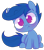 Size: 500x570 | Tagged: safe, artist:pinkiespresent, character:archer, species:pony, :t, archer (character), cute, female, filly, looking at you, no pupils, scootablue, simple background, sitting, solo, transparent background