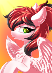 Size: 1997x2802 | Tagged: safe, artist:ask-colorsound, oc, oc only, oc:siren, species:pegasus, species:pony, bust, female, mare, solo, wings