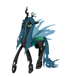 Size: 900x968 | Tagged: safe, artist:mondlichtkatze, character:queen chrysalis, species:changeling, changeling queen, fangs, female, simple background, smiling, spread wings, transparent background, wings