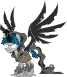 Size: 6950x8000 | Tagged: safe, artist:chrzanek97, character:pony of shadows, character:stygian, species:pony, species:unicorn, episode:shadow play, g4, my little pony: friendship is magic, absurd resolution, corrupted, glowing eyes, male, solo, vector