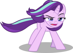 Size: 8000x5841 | Tagged: safe, artist:chrzanek97, character:starlight glimmer, species:pony, species:unicorn, episode:the ending of the end, g4, my little pony: friendship is magic, absurd resolution, female, mare, mocking, open mouth, simple background, smug, smuglight glimmer, solo, transparent background, vector