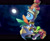 Size: 1600x1302 | Tagged: safe, artist:tyuubatu, character:meadowbrook, species:earth pony, species:pony, g4, clothing, female, healer's mask, mage, mare, mask, moon, night, skirt, smiling, solo, stars