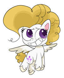 Size: 1124x1371 | Tagged: safe, artist:pinkiespresent, character:surprise, species:pegasus, species:pony, my little pony:pony life, bean mouth, female, g1 to g4.5, grin, mare, pony life accurate, show accurate, smiling, solo
