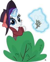 Size: 1328x1634 | Tagged: safe, artist:anime-equestria, character:rarity, species:pony, species:unicorn, belt, bush, clothing, detective rarity, female, floating, food, funny face, hat, horn, jacket, magic, marshmallow, pointing, simple background, solo, telekinesis, transparent background, vector