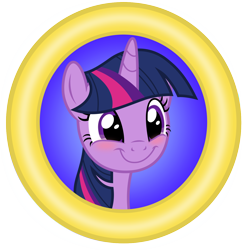 Size: 1366x1414 | Tagged: safe, artist:anime-equestria, derpibooru original, character:twilight sparkle, species:pony, avatar, big eyes, blushing, cute, dawwww, female, happy, horn, mare, ring, simple background, smiling, solo, transparent background, twiabetes, vector