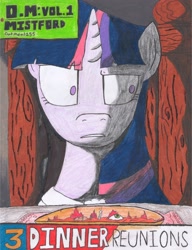 Size: 2514x3272 | Tagged: safe, artist:oatmeal155, character:twilight sparkle, species:pony, species:unicorn, comic:oat.meal, chair, eyeball, food, semi-grimdark series, soup, traditional art