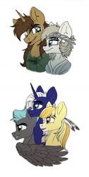Size: 750x1486 | Tagged: safe, artist:celestial-rainstorm, oc, oc only, oc:dust storm, oc:spellbinder, oc:typhoon, species:earth pony, species:pegasus, species:pony, species:unicorn, clothing, cosplay, costume, female, frodo baggins, galadriel, lord of the rings, male, mare, simple background, stallion, white background